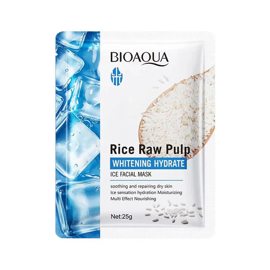 BIOAQUA Rice Raw Pulp Whitening & Hydrating Ice Sheet Mask