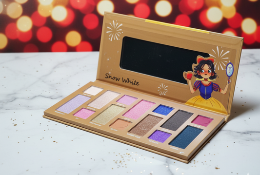 Snow White Eyeshadow Palette - Vibrant & Glittery Makeup Collection
