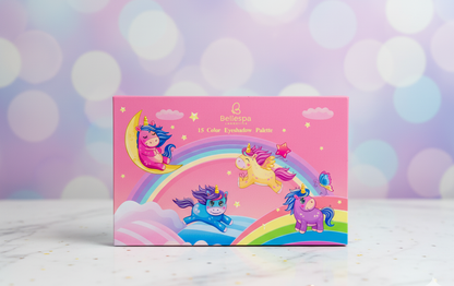 Bellespa Unicorn 15-Color Eyeshadow Palette – Kids Makeup Kit