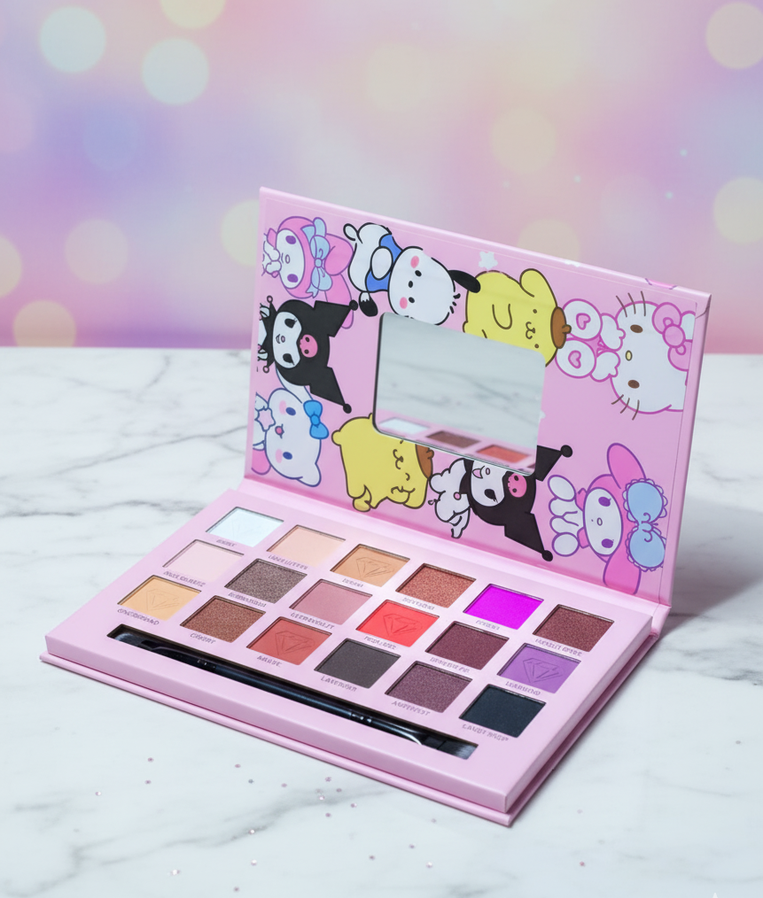 Kawaii Cute & Lovely Eyeshadow Palette – Multi-Color Pigmented Shades
