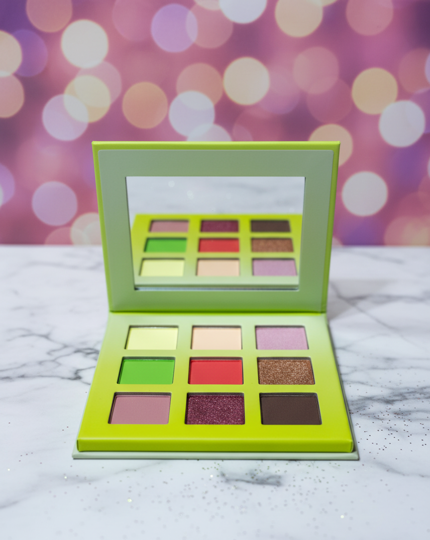 Bright Artistic Eyeshadow Palette – Colorful Feather Design Makeup Kit