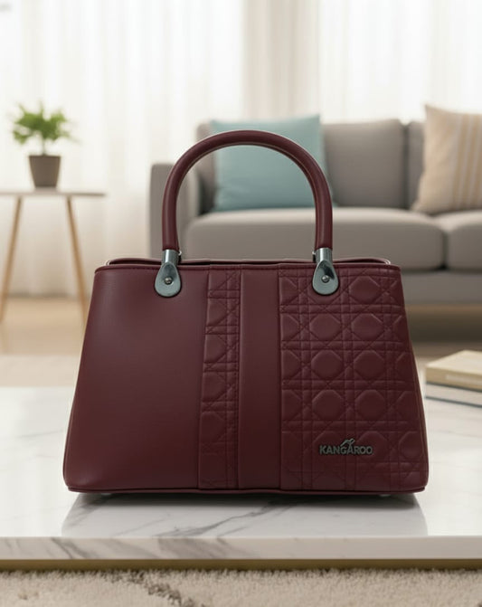 Elegant Black Leather Handbag by Kangaroo