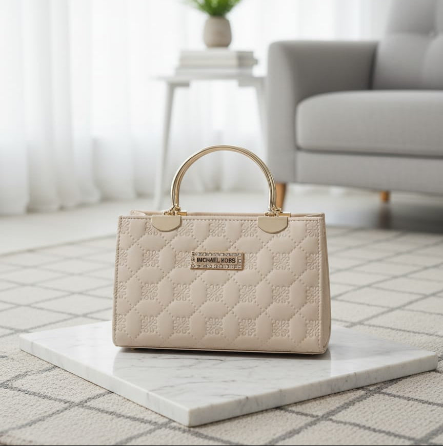 Classic Black Michael Kors Handbag with Gold Accents