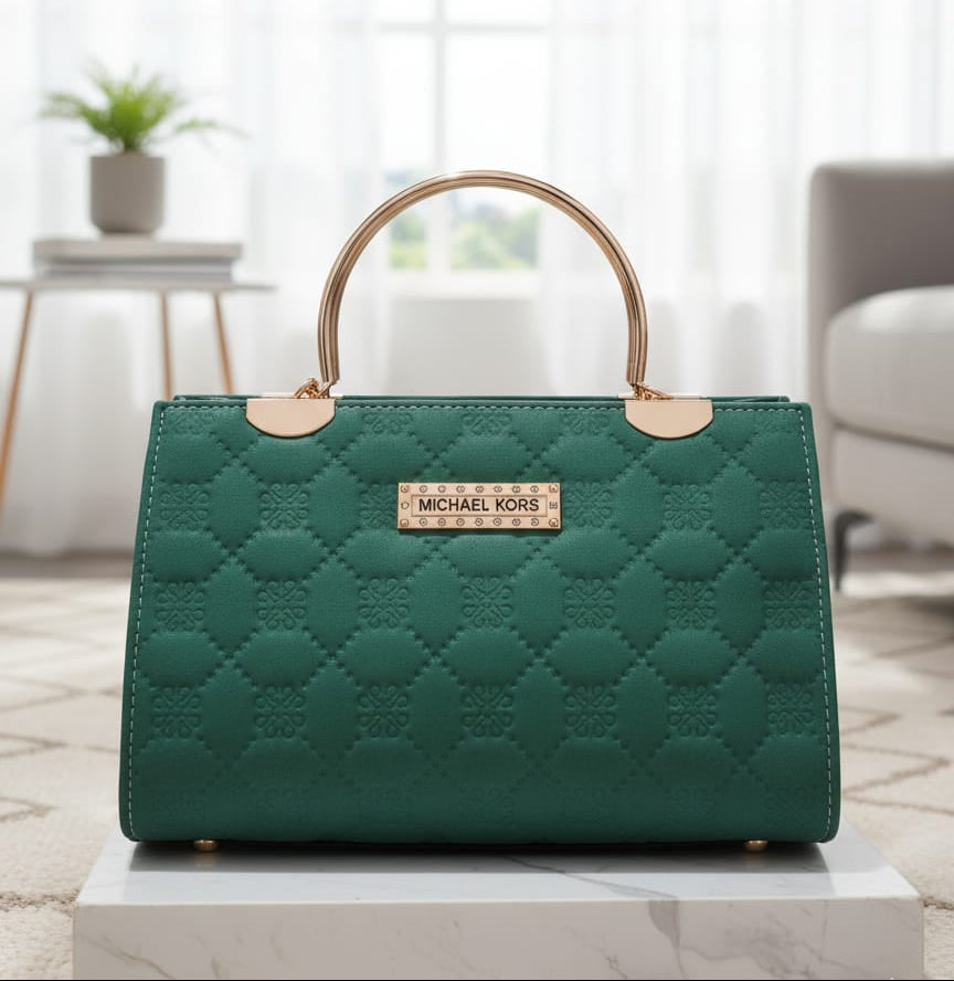 Classic Black Michael Kors Handbag with Gold Accents