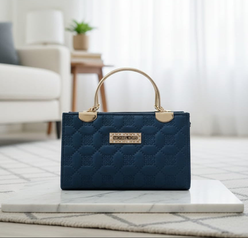 Classic Black Michael Kors Handbag with Gold Accents