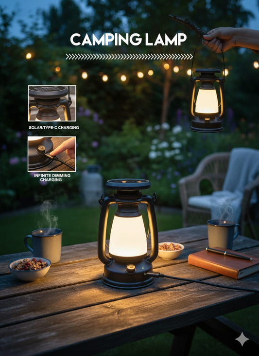 Retro Lantern Lamp LY 16B – Multicolor Light & Type-C Charging