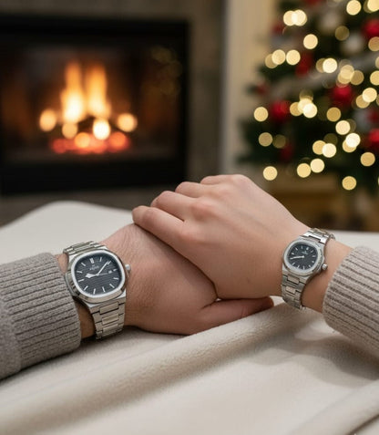 KEGIO Premium Couple Timepieces – Elegant Stainless Steel Watches for Men & Women