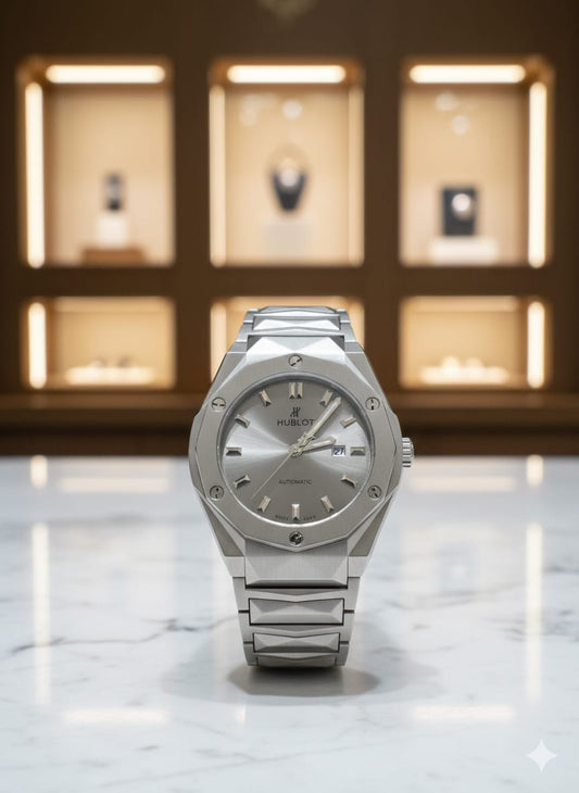 Hublot Luxury Blue Dial Watch – Timeless Elegance