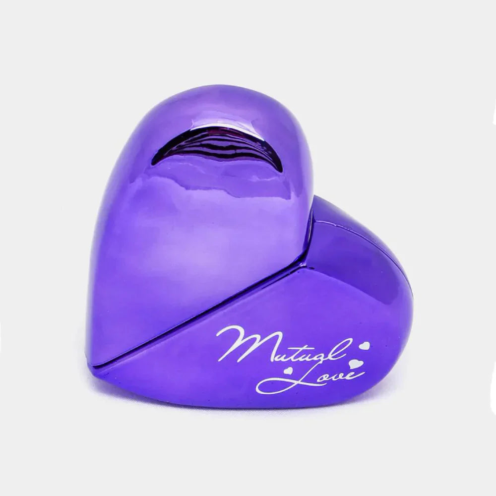 Imported Mutual Love Heart-Shaped Perfume for Women – Pour Femme, 50ml (Purple)
