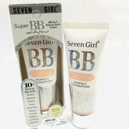 Seven Girl Super BB Cream – All-in-One Multi-Benefit Beauty Balm with SPF 30 for a Flawless & Radiant Complexion