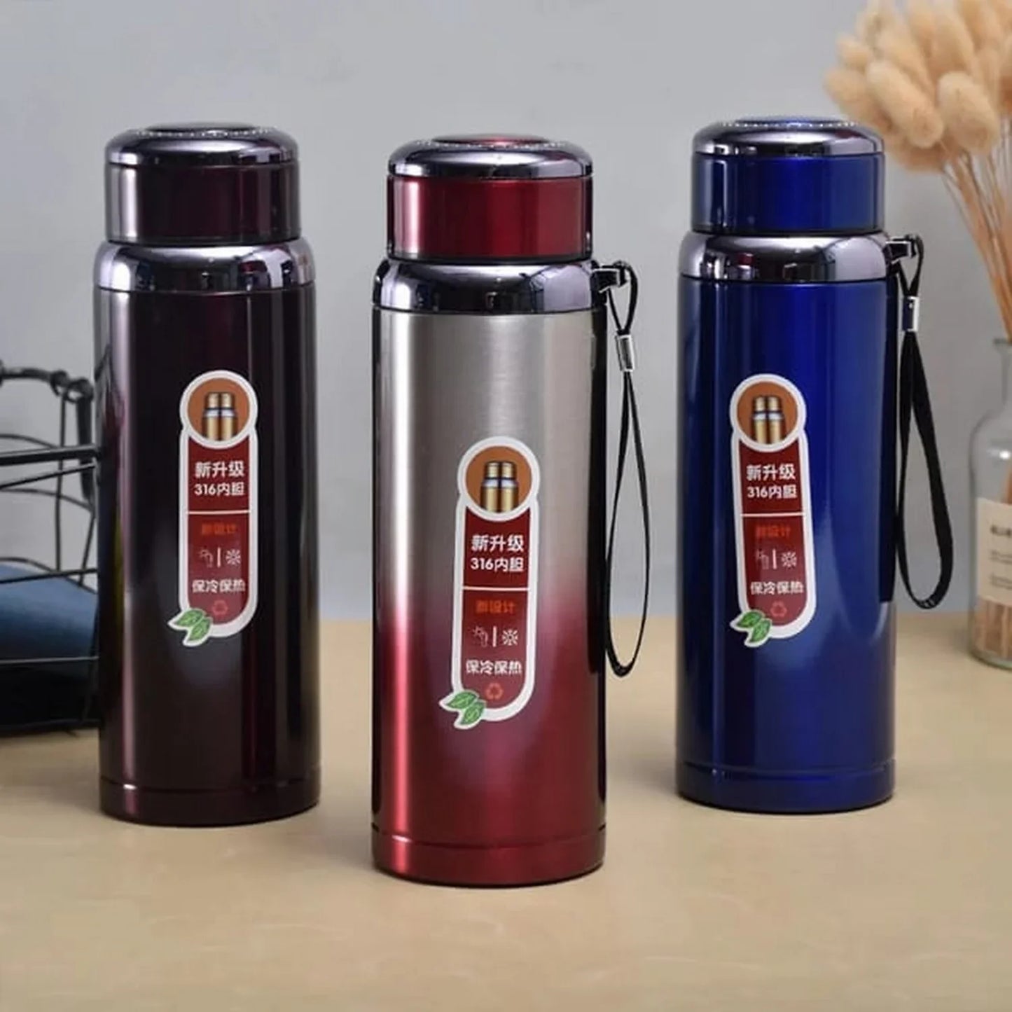 Durable Wide Mouth Insulated Water Bottle – Leak Proof Stainless Steel, 800ml